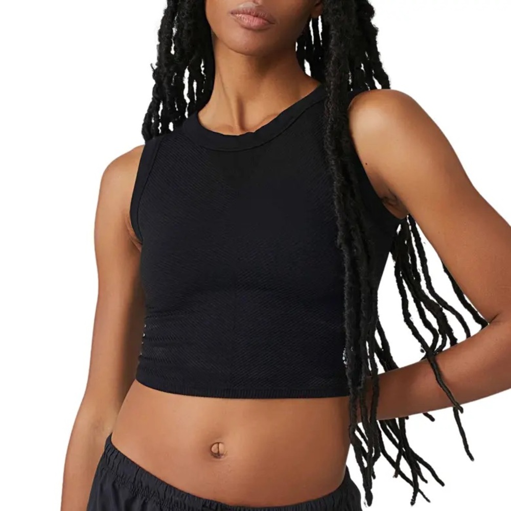Free People Intimately Muscle Up Crop Tank Top - Picture 2 of 6